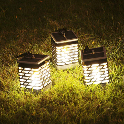 Solar Lantern, Flicker Flame LED Candle Lantern Solar Powered (Pack of 1)