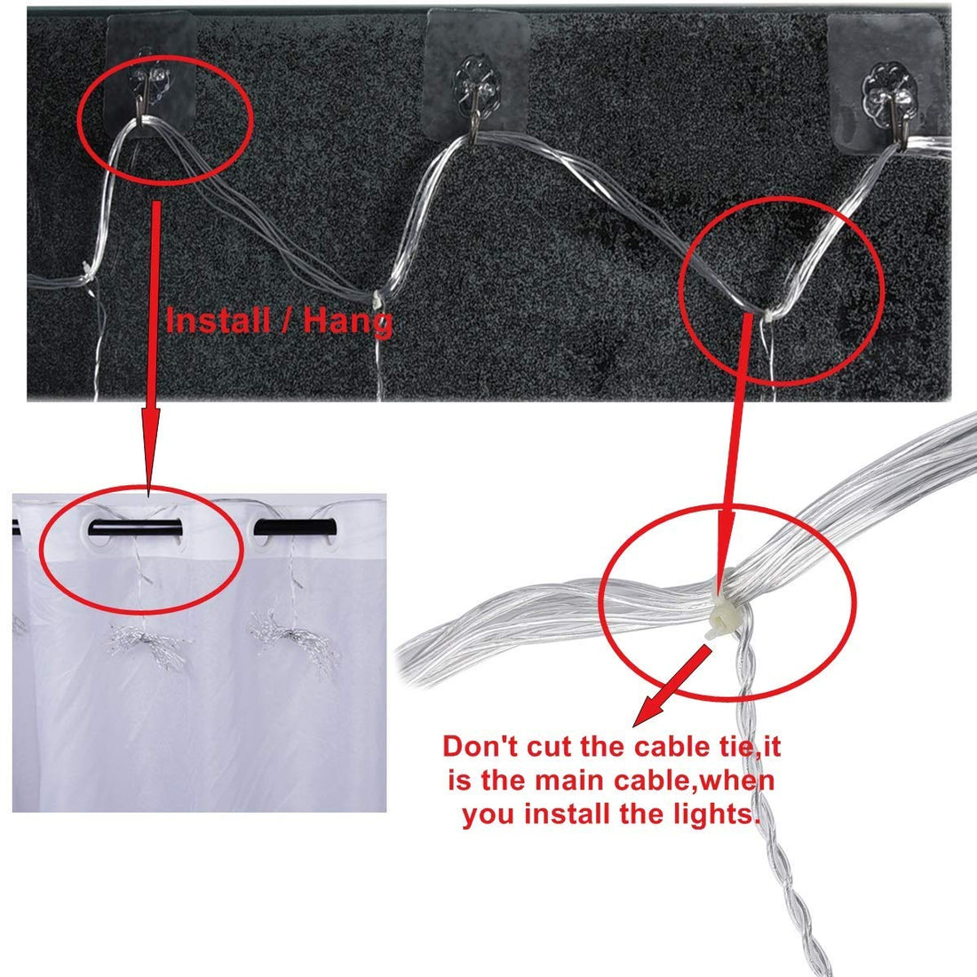 Curtain Light 240 LED with 8 Mode 3x2 (Pack of 1)