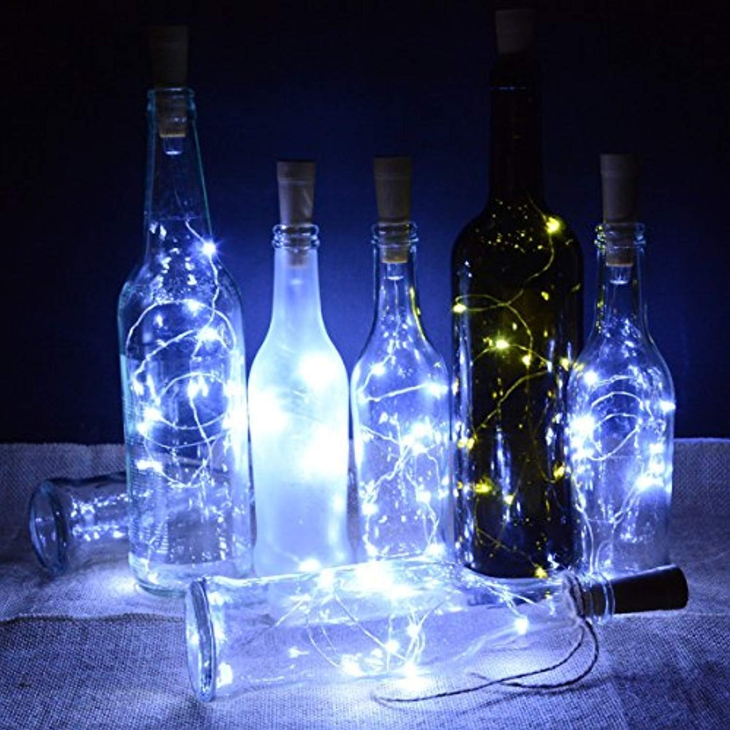 Fairy String Light Cork Shaped Cool White Bottle Light (Pack of 3)