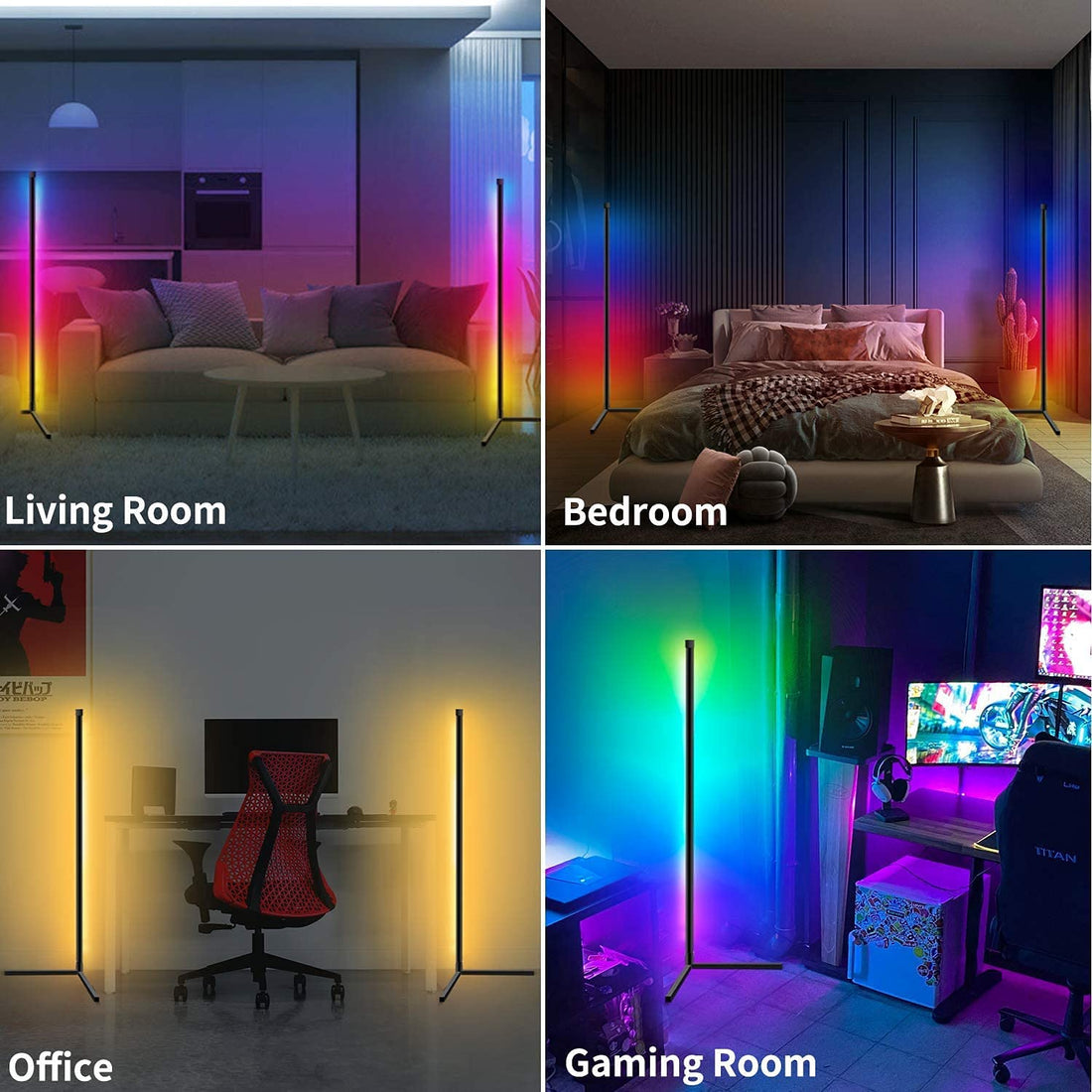 Color Changing Corner Floor Lamp (Multicolour)