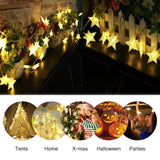 Xergy Acrylic String Star Fairy Led Light for Party & Home Indoor Outdoor Diwali Light for Decoration (Battery Powered - 50 Stars)