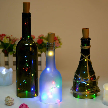 Fairy String Light Cork Shaped Multi Color Bottle Light (Pack of 3)