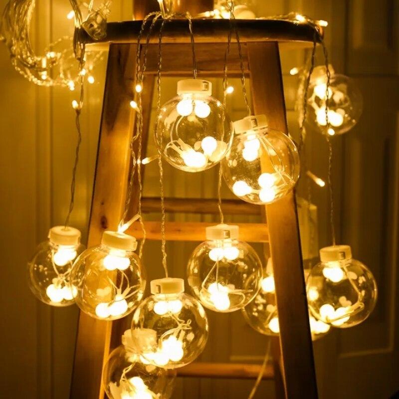 96 Led, 12 Wishing Ball LED Curtain String Lights (Warm White)