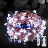 USB Powered Fairy Starry String Light 10 M 100 LED's Light Waterproof Cool White 8 Mode Settings (Pack Of 1)
