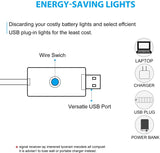 USB Powered Fairy Starry String Light 10 M 100 LED's Light Waterproof Cool White 8 Mode Settings (Pack Of 1)