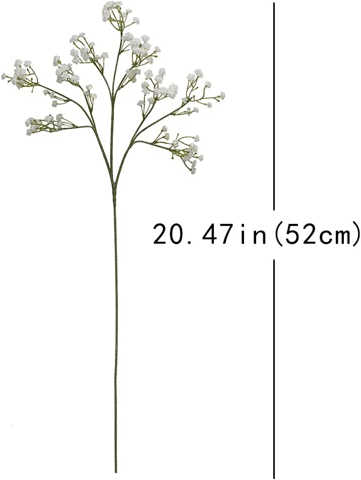 Artificial Baby Breath Real Touch Flowers - White (20 inch, Pack of 4, Flower Bunch)