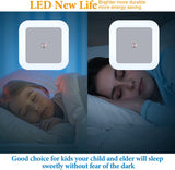 Xergy LED Night Light Square Shape Color-Cool White , with Smart Sensor Dusk to Dawn Sensor, Daylight White for Bedroom, Bathroom, Kids Girls room (White)