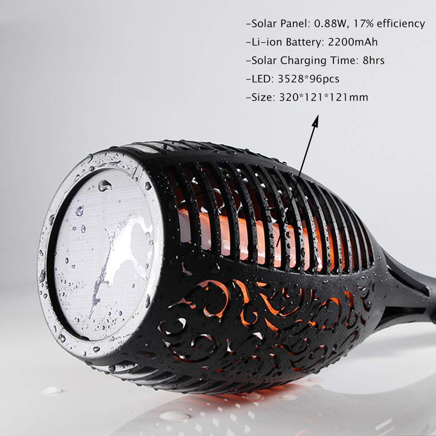 Solar Flame Mashaal Torch Outdoor Garden Light Waterproof LED