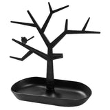 Tree Design Jewelry Display Tower Necklace Earring Bracelet Holder Key Organizer Stand, Black (Pack of 1)