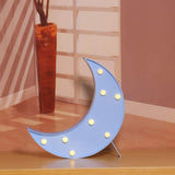 Marquee Light Moon Shaped Blue Color (Pack of 1)
