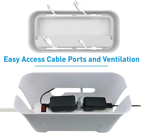 Cable Management Box Organizer with Storage & Ventilation (Pack of 1)