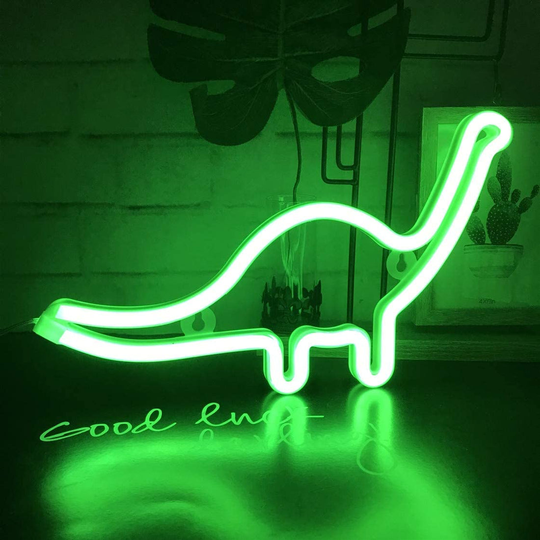 Dinosaur Shaped Neon Light ( Green)