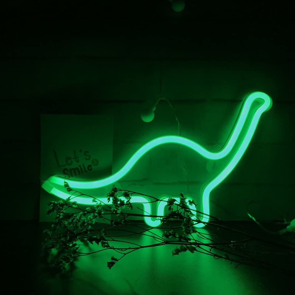 Dinosaur Shaped Neon Light ( Green)