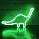 Neon Light Dinosaur Shaped Green Color with Holder Base (Pack of 1)