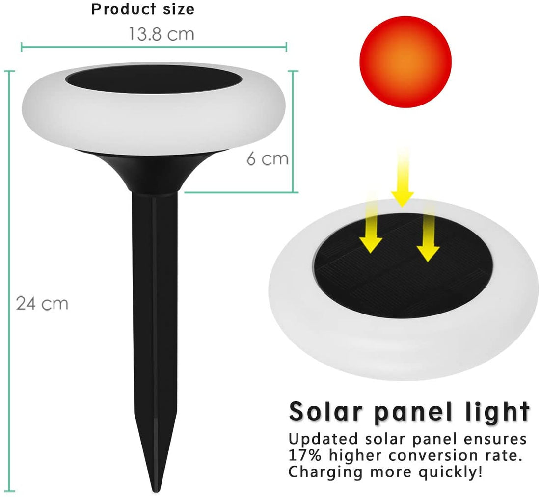 Solar Powered Outdoor Lights -Multicolor (Pack of 2)