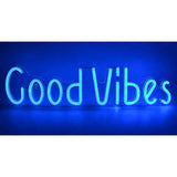 Neon Light Wall Art Sign "Good Vibes" texted (Pack of 1)