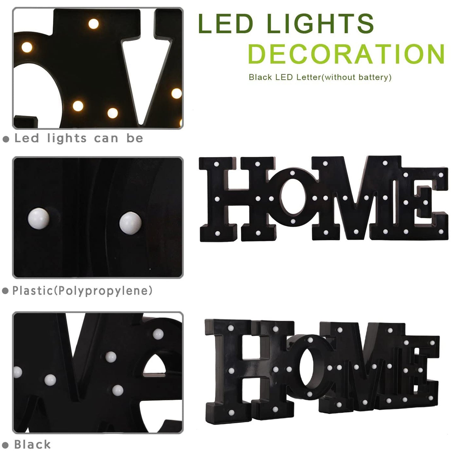 Marquee Light Home Shaped Black Color Large Size (Pack of 1)