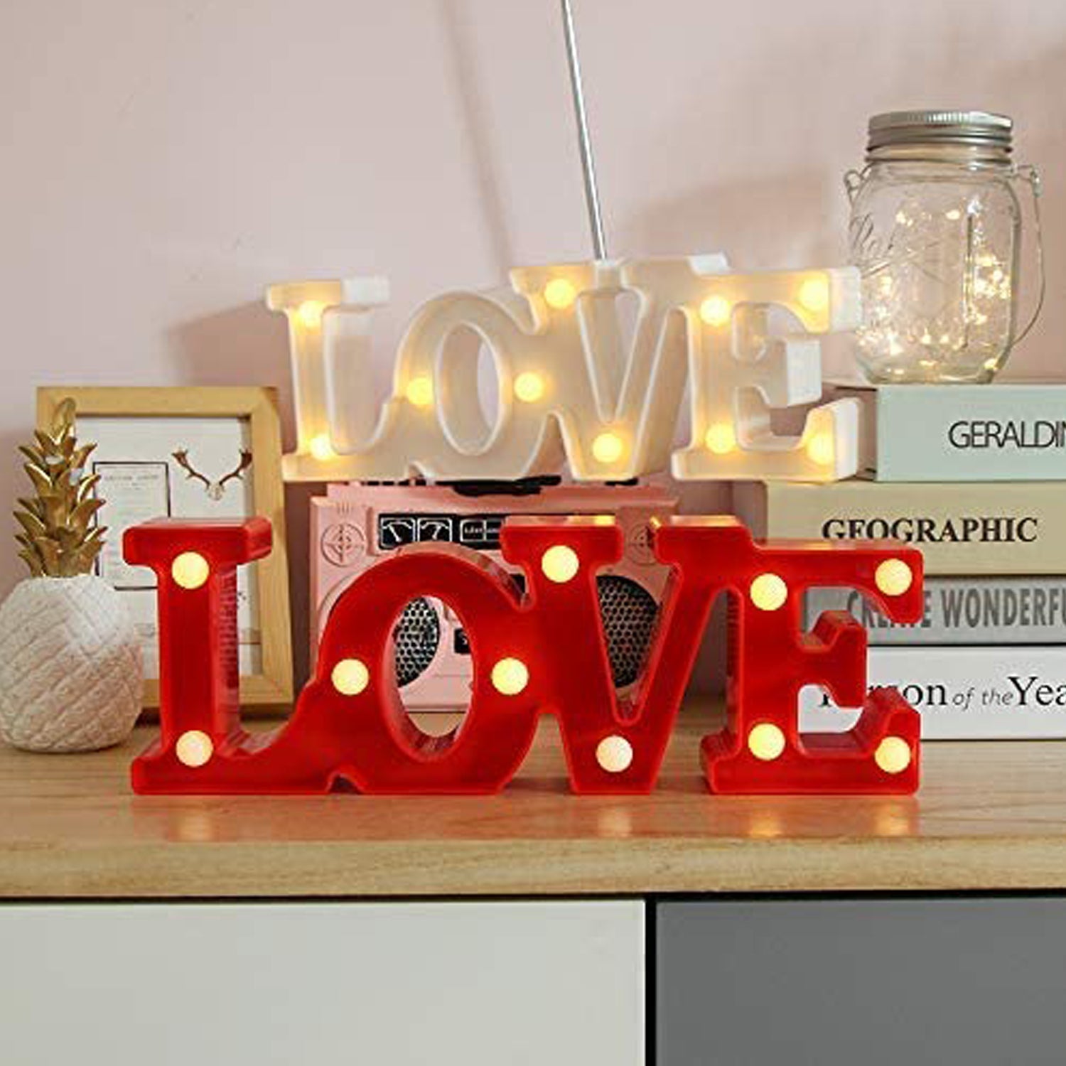 Marquee Light Love Shaped Red Color Large Size (Pack of 1)