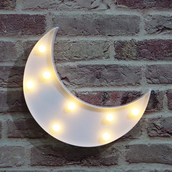 Marquee Light Moon Shaped White Color (Pack of 1)