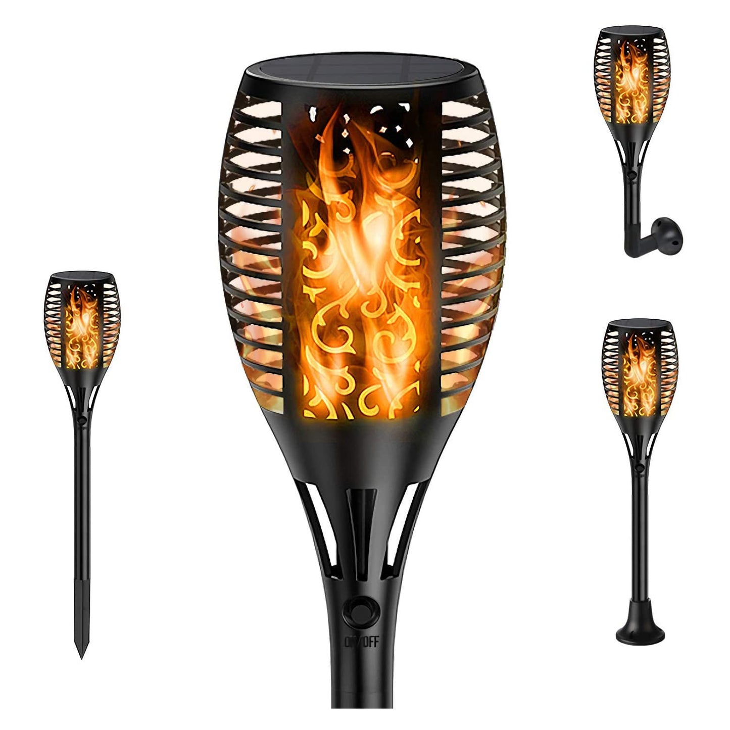 Solar Flame Mashaal Torch Outdoor Garden Light Waterproof LED