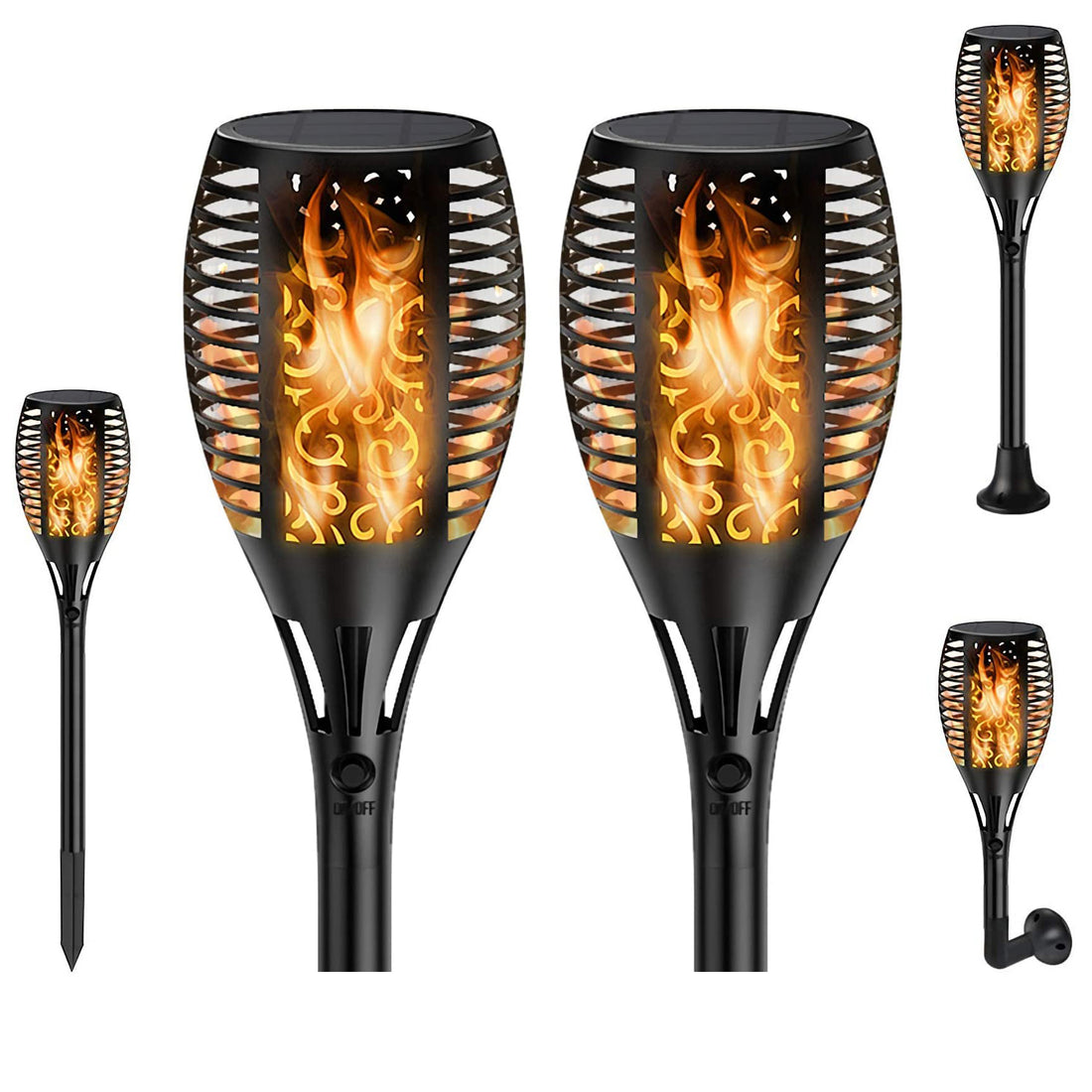 Solar Flame Flickering Torch Light ( Pack of 2)