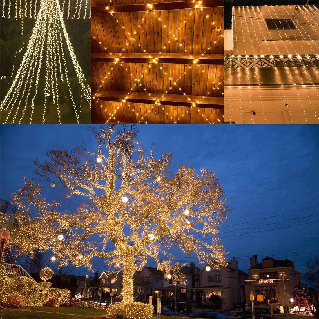 Solar Powered Fairy Starry String Light, 12 Meter - Warm White