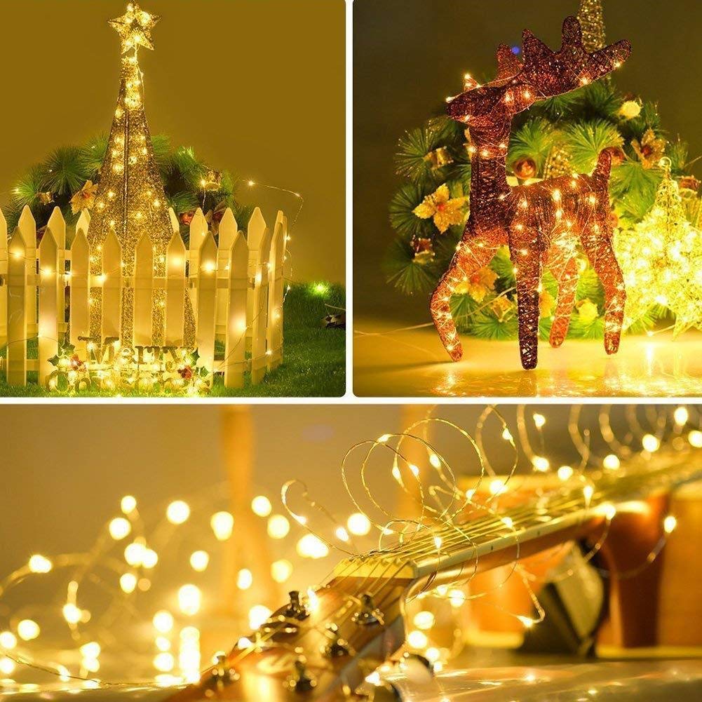 100 LEDs USB Powered String Lights – 10 Meters With Remote ( Warm White )