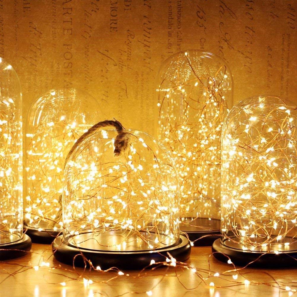 100 LEDs USB Powered String Lights – 10 Meters With Remote ( Warm White )