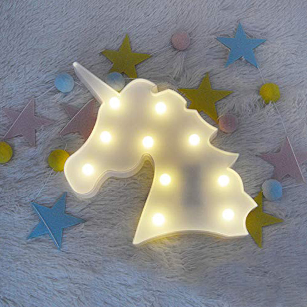 Marquee Unicorn Shaped Light - White
